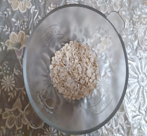 oats in a small bowl.