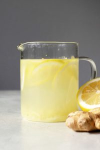 Ginger and honey tea: -